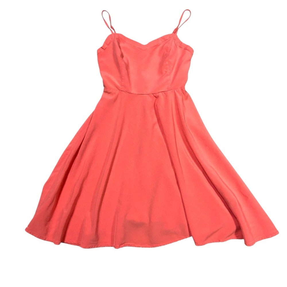 Old Navy Fit & Flare Mini Sundress Women's S Coral Sleeveless Feminine Romantic